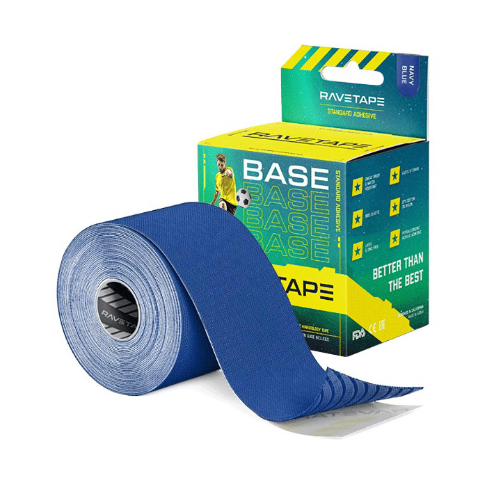 Кинезиотейп Ravetape Base RVTB-NBL-55 5см x 5м синий.