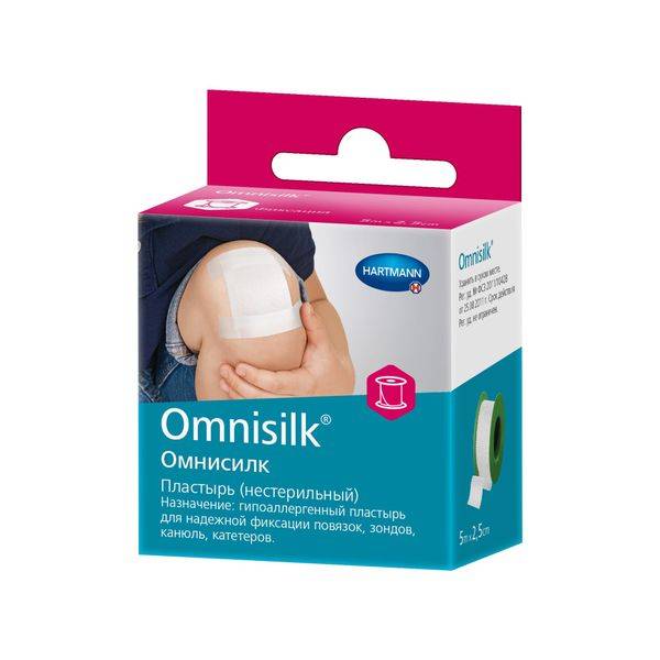 Пластырь Omnisilk на шелковой основе нестерильный 2,5см х 5м