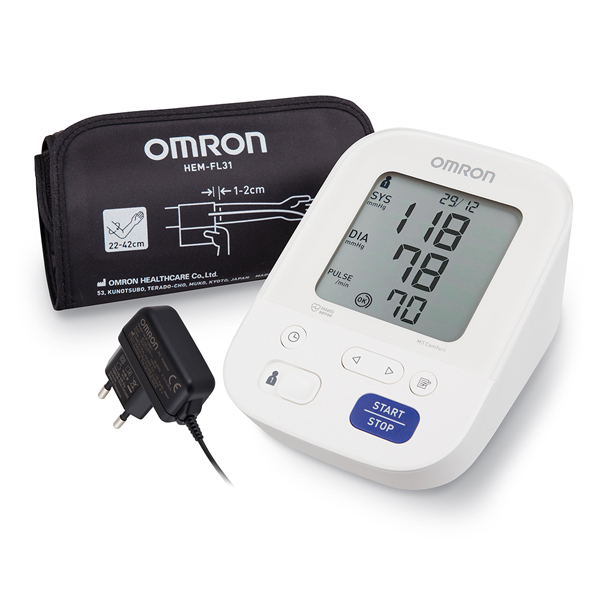 Тонометр Omron M3 Comfort автоматический с адаптером и манжетой 22-42см.