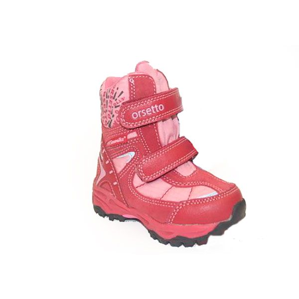 Ботинки Орсетто зимние мембранные для девочек 9803 розовые.