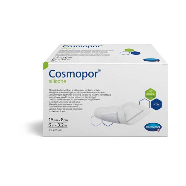 Повязка впитывающая Cosmopor silicone с контактным слоем из силикона 25 шт.