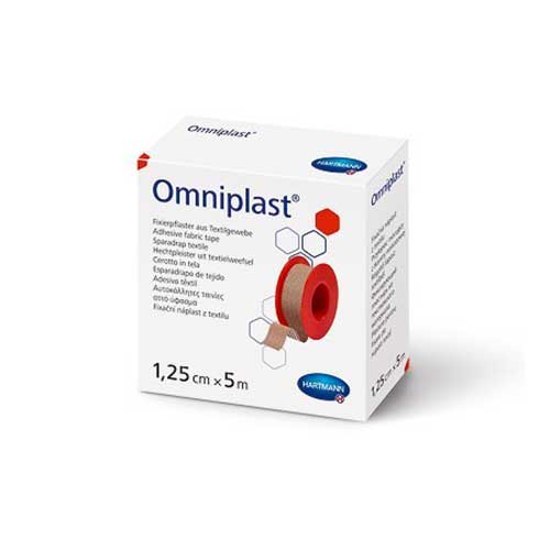 Пластырь Omniplast фиксирующий из текстильной ткани 1,25см х 5м.