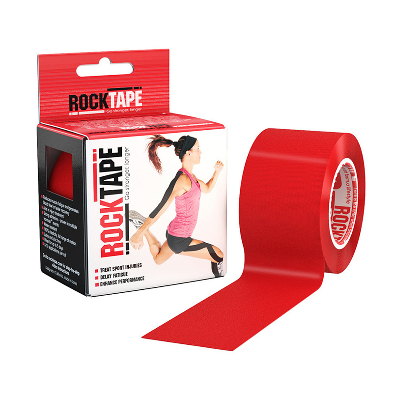 Кинезио тейп Rocktape 5см х 5м красный.