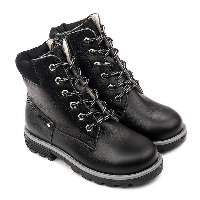 Ботинки Тапибу с шерстью для мальчиков FT-23014.18-WL01O.01 черные