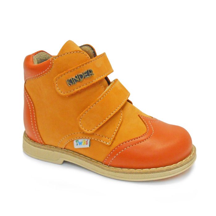 Ботинки ортопедические Твики утепленные для мальчиков TW-318 оранжевые.