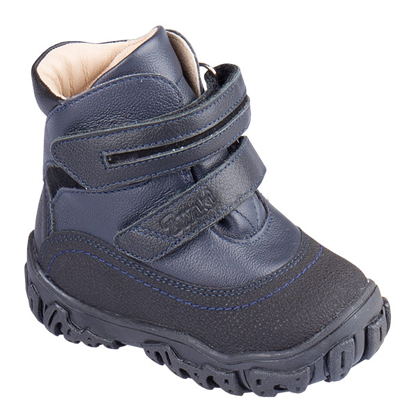 Ботинки ортопедические Твики утепленные для мальчиков TW-521 черный/синий.