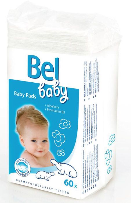 Ватные подушечки Bel Baby с алоэ и провит.В5, 60 шт. арт.918561