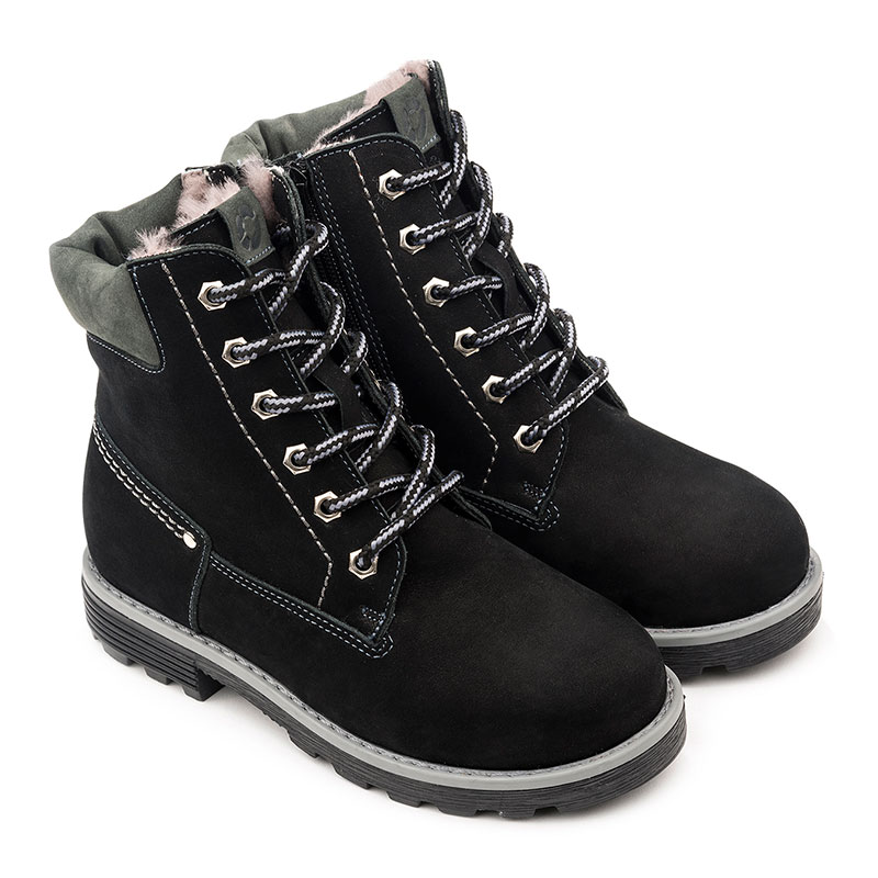 Ботинки Тапибу зимние с шерстью для мальчиков FT-23014.18-WL12O.01 черные