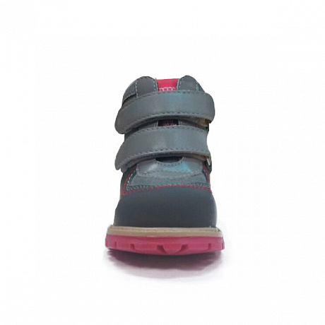 Ботинки ортопедические Твики утепленные для девочек TW-322 серый-розовый