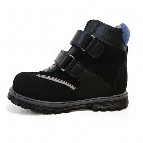 Ботинки ортопедические Твики утепленные для мальчиков TW-321 черный/васильковый