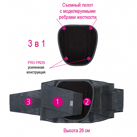 Пояс корсетный Orto Professional пояснично-крестцовый противорадикулитный AWA 192. Изображение 2 из 2