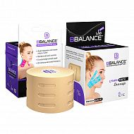 Кинезио тейп Bio Balance Tape Lymph Face для лица перфорированный 5см х 5м бежевый.