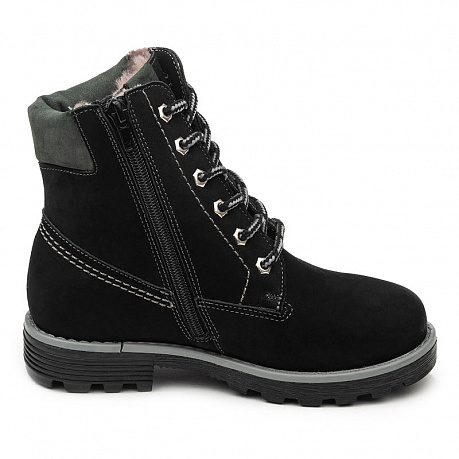 Ботинки Тапибу зимние с шерстью для мальчиков FT-23014.18-WL12O.01 черные